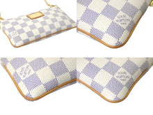 画像をギャラリービューアに読み込む, LOUIS VUITTON ルイヴィトン ポーチ チェーン ワンショルダー N60027 ポシェットミラMM ダミエアズール ベージュ 美品 中古 59329
