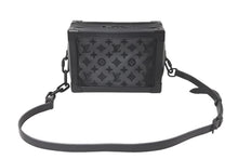 画像をギャラリービューアに読み込む, LOUIS VUITTON ルイヴィトン ショルダーバッグ ソフトトランク M53964 メッシュ レザー ブラック 美品 中古 59347