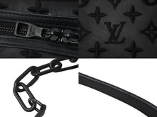 画像をギャラリービューアに読み込む, LOUIS VUITTON ルイヴィトン ショルダーバッグ ソフトトランク M53964 メッシュ レザー ブラック 美品 中古 59347