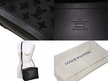 画像をギャラリービューアに読み込む, LOUIS VUITTON ルイヴィトン ショルダーバッグ ソフトトランク M53964 メッシュ レザー ブラック 美品 中古 59347