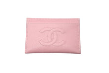 画像をギャラリービューアに読み込む, 極美品 CHANEL シャネル カードケース 8番台 ココマーク ピンク キャビアスキン 中古 59349
