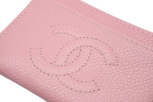 画像をギャラリービューアに読み込む, 極美品 CHANEL シャネル カードケース 8番台 ココマーク ピンク キャビアスキン 中古 59349