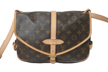 画像をギャラリービューアに読み込む, LOUIS VUITTON ルイヴィトン モノグラム ソミュールMM ショルダーバッグ ブラウン 斜め掛け ロゴ M40710 美品 中古 59350