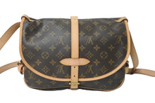 画像をギャラリービューアに読み込む, LOUIS VUITTON ルイヴィトン モノグラム ソミュールMM ショルダーバッグ ブラウン 斜め掛け ロゴ M40710 美品 中古 59350