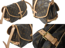 画像をギャラリービューアに読み込む, LOUIS VUITTON ルイヴィトン モノグラム ソミュールMM ショルダーバッグ ブラウン 斜め掛け ロゴ M40710 美品 中古 59350
