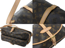 画像をギャラリービューアに読み込む, LOUIS VUITTON ルイヴィトン モノグラム ソミュールMM ショルダーバッグ ブラウン 斜め掛け ロゴ M40710 美品 中古 59350