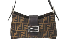 Load image into Gallery viewer, 極美品 FENDI フェンディ ワンショルダーバッグ ズッカ柄 キャンバス レザー ブラウン 0916115 シルバー金具 中古 59366