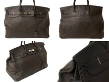 Load image into Gallery viewer, HERMES エルメス バーキン50 ハンドバッグ エベンヌ シルバー金具 トリヨンクレマンス □J刻印 美品 中古 59377