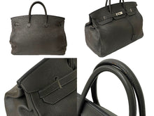 Load image into Gallery viewer, HERMES エルメス バーキン50 ハンドバッグ グラファイト シルバー金具 トリヨンクレマンス □H刻印 美品 中古 59378