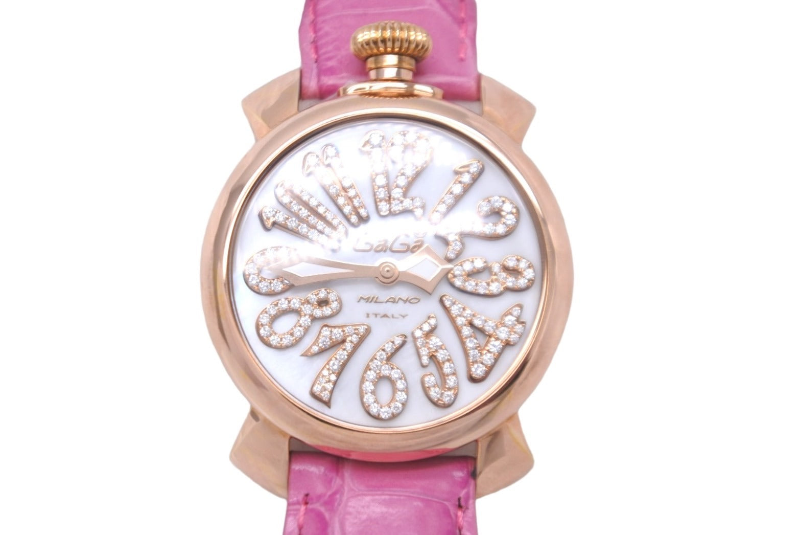 GaGaMILANO ガガミラノマヌアーレ40ミリ　ピンク 腕時計Gaga