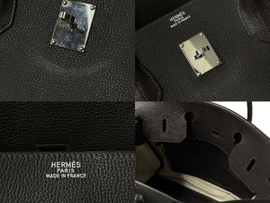 HERMES エルメス バーキン50 ハンドバッグ ブラウン シルバー金具 ヴァッシュリエジェ □K刻印 2007年 美品 中古 59399