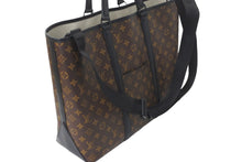 画像をギャラリービューアに読み込む, LOUIS VUITTON ルイヴィトン M45733 ウィークエンド トート GM ブラウン レザー モノグラムマカサー ブラック金具 美品 中古 59405