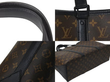 画像をギャラリービューアに読み込む, LOUIS VUITTON ルイヴィトン M45733 ウィークエンド トート GM ブラウン レザー モノグラムマカサー ブラック金具 美品 中古 59405
