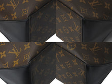 画像をギャラリービューアに読み込む, LOUIS VUITTON ルイヴィトン M45733 ウィークエンド トート GM ブラウン レザー モノグラムマカサー ブラック金具 美品 中古 59405