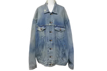 画像をギャラリービューアに読み込む, 極美品 BALENCIAGA バレンシアガ デニムジャケット デストロイジャケット 727840 インディゴ サイズL 中古 59408