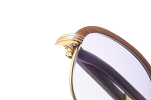 CARTIER カルティエ マルメゾン メガネ 130 54☐17 ヴィンテージ ウッドテンプル アイウェア 小物 良品 中古 59433