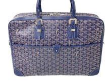 画像をギャラリービューアに読み込む, 極美品 GOYARD ゴヤール ビジネスバッグ ブリーフケース アンバサードGM ヘリンボーン柄 ネイビー ベージュ 中古 59440