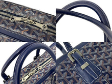 画像をギャラリービューアに読み込む, 極美品 GOYARD ゴヤール ビジネスバッグ ブリーフケース アンバサードGM ヘリンボーン柄 ネイビー ベージュ 中古 59440