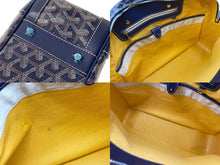 画像をギャラリービューアに読み込む, 極美品 GOYARD ゴヤール ビジネスバッグ ブリーフケース アンバサードGM ヘリンボーン柄 ネイビー ベージュ 中古 59440