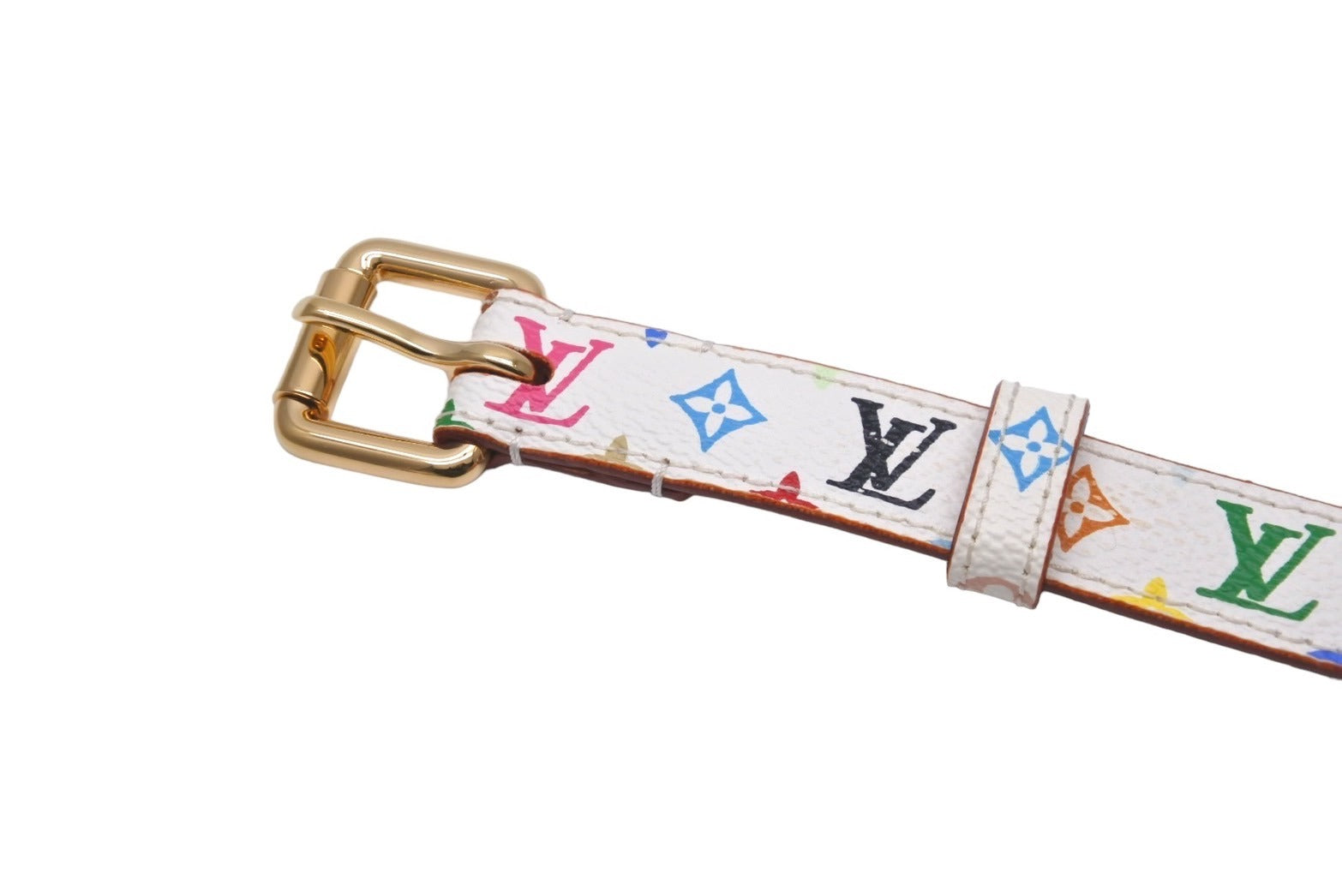 LOUIS VUITTON ルイヴィトン ベルト サンチュール キャレ モノグラム M9272U マルチカラー 90 美品 中古 59441 –  Casanova Vintage