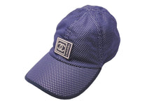 画像をギャラリービューアに読み込む, CHANEL シャネル スポーツライン キャップ スポーツキャップ メッシュ ココマーク ネイビー 美品 中古 59450