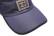 画像をギャラリービューアに読み込む, CHANEL シャネル スポーツライン キャップ スポーツキャップ メッシュ ココマーク ネイビー 美品 中古 59450