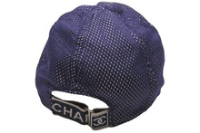 画像をギャラリービューアに読み込む, CHANEL シャネル スポーツライン キャップ スポーツキャップ メッシュ ココマーク ネイビー 美品 中古 59450