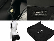 画像をギャラリービューアに読み込む, CHANEL シャネル ショルダーバッグ ボーイシャネル 23番台 ブラック ラムスキン ヴィンテージシルバー金具 美品 中古 59465