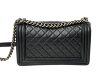 画像をギャラリービューアに読み込む, CHANEL シャネル ショルダーバッグ ボーイシャネル 23番台 ブラック ラムスキン ヴィンテージシルバー金具 美品 中古 59465