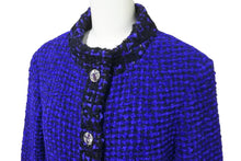 画像をギャラリービューアに読み込む, 極美品 CHANEL シャネル ジャケット 2022-2023AW ロングツイードジャケット ブルー サイズ34 P73179V64585 中古 59467