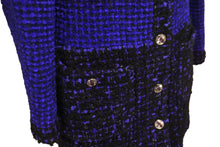 画像をギャラリービューアに読み込む, 極美品 CHANEL シャネル ジャケット 2022-2023AW ロングツイードジャケット ブルー サイズ34 P73179V64585 中古 59467