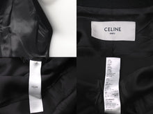 Load image into Gallery viewer, CELINE セリーヌ テディ ジャケット 19AW ブラック ウール ナイロン 羊革 切り替え サイズ54 2V534896C 美品 中古 59507