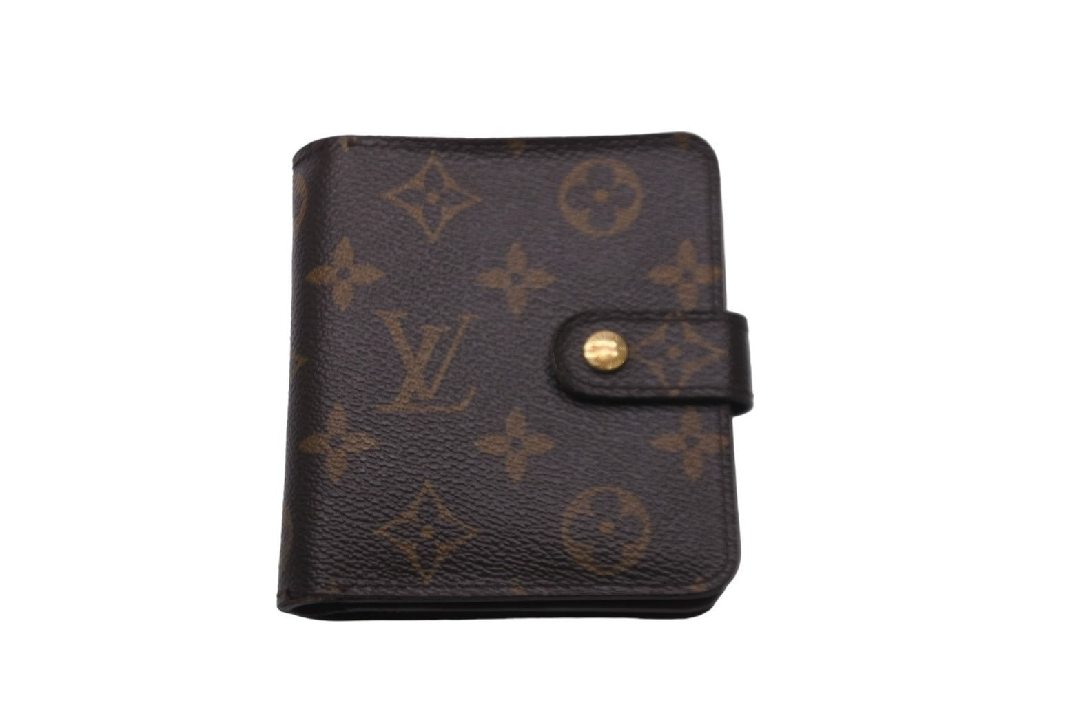 LOUIS VUITTON ルイヴィトン モノグラム コンパクト ジップ 二つ折り財布 M61667 ブラウン ウォレット 小物 ロゴ 良品 中古  59512 – Casanova Vintage