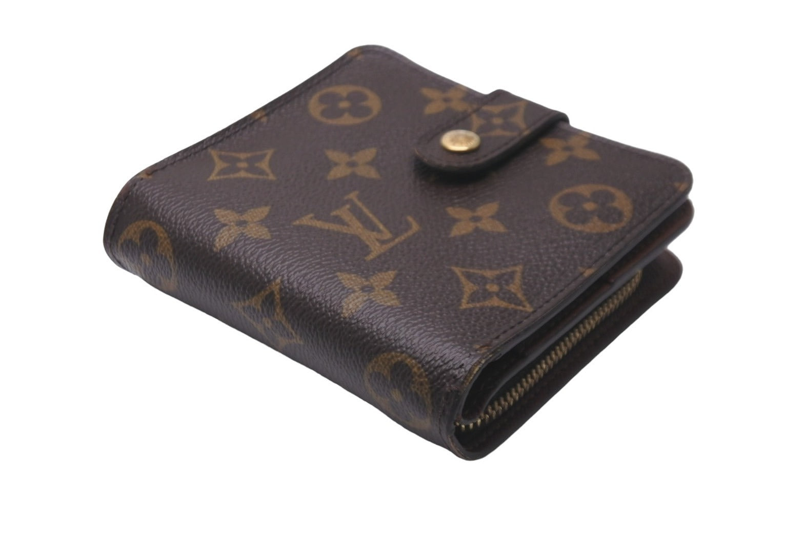 LOUIS VUITTON ルイヴィトン モノグラム コンパクト ジップ 二つ折り