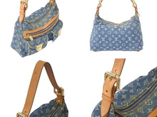 画像をギャラリービューアに読み込む, LOUIS VUITTON ルイヴィトン モノグラムデニム バギーPM ワンショルダーバッグ M95049 ブルー ロゴ 肩掛け 美品 良品 中古 59513