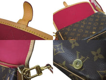 Load image into Gallery viewer, LOUIS VUITTON ルイ ヴィトン ショルダーバッグ ジャカードストラップ M46049 ディアヌ NM PM ブラウン フューシャ 良品 中古 59514