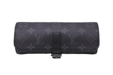 画像をギャラリービューアに読み込む, LOUIS VUITTON ルイヴィトン 時計ケース M43385 エテュイ・3 モントル ブラック モノグラムエクリプス 美品 中古 59525