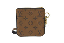 画像をギャラリービューアに読み込む, 極美品 LOUIS VUITTON ルイヴィトン モノグラム リバース ポシェットトリオ ポーチ 一部分 M68756 ブラウン ロゴ 中古 59526