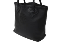 Load image into Gallery viewer, CHROME HEARTS クロムハーツ FSトートバッグ セメタリークロスパッチ ブラック レザー シルバー925 美品 中古 59528