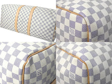 画像をギャラリービューアに読み込む, 極美品 LOUIS VUITTON ルイヴィトン ボストンバッグ N41429 キーポルバンドリエール55 ベージュ ダミエアズール 中古 59529