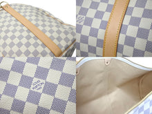 画像をギャラリービューアに読み込む, 極美品 LOUIS VUITTON ルイヴィトン ボストンバッグ N41429 キーポルバンドリエール55 ベージュ ダミエアズール 中古 59529