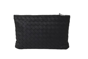 極美品 BOTTEGAVENETA ボッテガヴェネタ クラッチバッグ イントレチャート ブラック レザー 608232 中古 59533