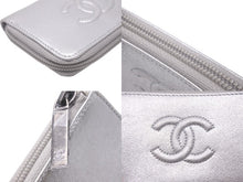 画像をギャラリービューアに読み込む, 極美品 CHANEL シャネル レザー コインケース 22番台 シルバー ココマーク ロゴ 小物 チェーン シルバー金具 中古 59537