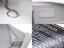 画像をギャラリービューアに読み込む, 極美品 CHANEL シャネル レザー コインケース 22番台 シルバー ココマーク ロゴ 小物 チェーン シルバー金具 中古 59537