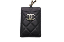 Load image into Gallery viewer, 新品同様 CHANEL シャネル マトラッセ チェーン パスケース 30番台 ラムスキン ブラック ココマーク ゴールド金具 中古 59547