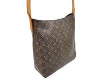 画像をギャラリービューアに読み込む, LOUIS VUITTON ルイヴィトン ショルダーバッグ ワンショルダー ルーピングGM M51145 モノグラム ブラウン 美品 中古 59555