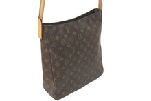 画像をギャラリービューアに読み込む, LOUIS VUITTON ルイヴィトン ショルダーバッグ ワンショルダー ルーピングGM M51145 モノグラム ブラウン 美品 中古 59556