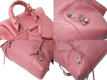 画像をギャラリービューアに読み込む, BALENCIAGA バレンシアガ トラベラー レザー バックパック リュックサック ピンク レザー 399344 美品 中古 59561