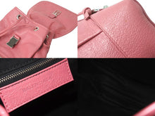 画像をギャラリービューアに読み込む, BALENCIAGA バレンシアガ トラベラー レザー バックパック リュックサック ピンク レザー 399344 美品 中古 59561