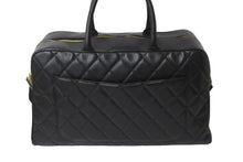 画像をギャラリービューアに読み込む, CHANEL シャネル デカココマーク ボストンバッグ 8番台 キャビアスキン ブラック ゴールド金具 美品 中古 59601